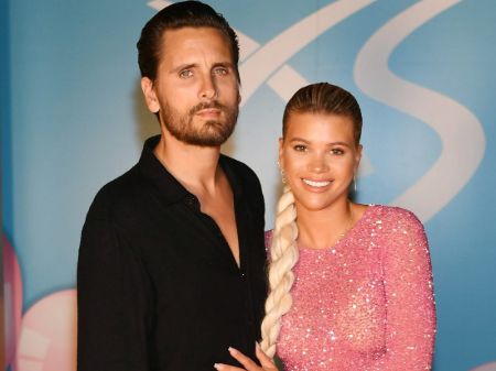 Scott Disick and his ex-girlfriend Sofia Richie pose for a picture.